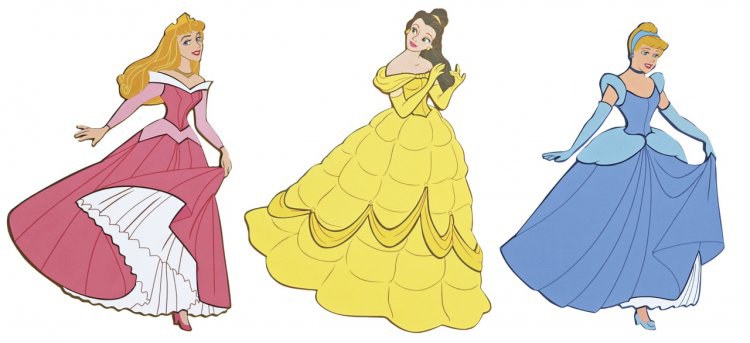 3 pěnové figurky Princezny | DĚTSKÉ DEKORACE - DEKORACE PRINCEZNY