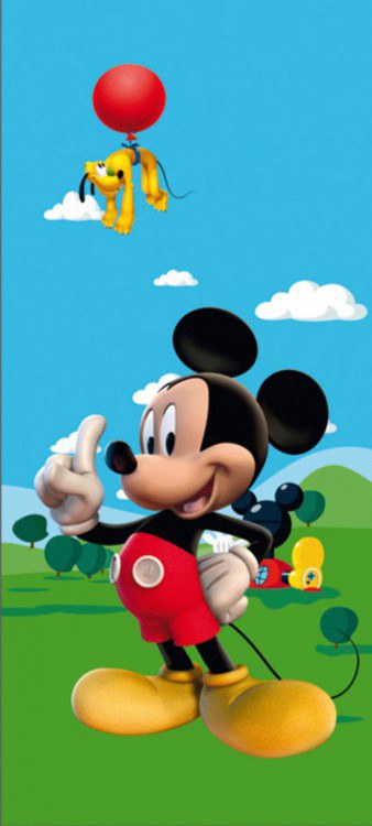 Fototapeta 1dílná Mickey Mouse na louce | Fototapety - FOTOTAPETY PRO DĚTI