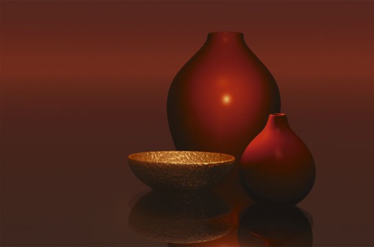 Obrazový plakát Red Vases with Bowl | Fototapety - FOTOTAPETY 1DÍLNÉ Obrazový plakát Red Vases with Bowl | Fototapety - FOTOTAPETY 1DÍLNÉ
