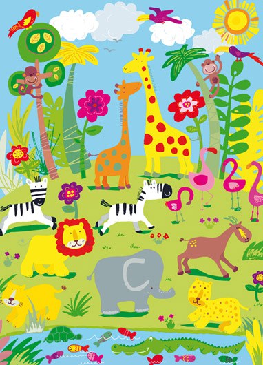 Fototapeta 4dílná Animal Safari | Fototapety - FOTOTAPETY PRO DĚTI Fototapeta 4dílná Animal Safari | Fototapety - FOTOTAPETY PRO DĚTI