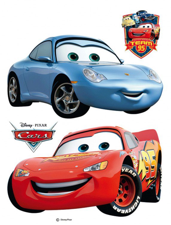 Maxi nálepka na zeď Cars a Sally | Dětské dekorace - Dekorace Cars Maxi nálepka na zeď Cars a Sally | Dětské dekorace - Dekorace Cars