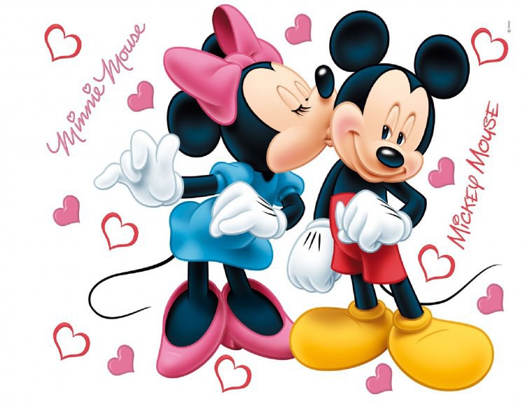 Maxi nálepka na zeď Mickey a Minie love | Dětské dekorace - Dekorace Mickey Mouse Maxi nálepka na zeď Mickey a Minie love | Dětské dekorace - Dekorace Mickey Mouse