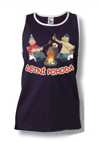 Tílko Pat a Mat modré LETNÍ POHODA  | Pat a Mat - Trička Pat a Mat