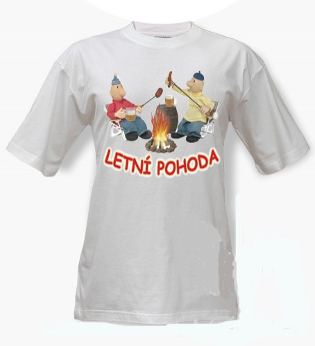 Tričko Pat a Mat bílé LETNÍ POHODA  | Pat a Mat - Trička Pat a Mat
